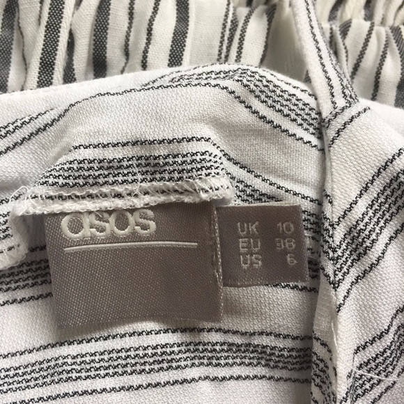 SIZE 6 BRAND NEW ASOS striped peplum tank top - Picture 3 of 4